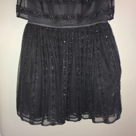 Bebe Sequin and Mesh Striped Cocktail Dress - Picture 8 of 8